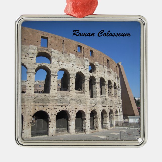 The Roman Colosseum, Rome, Italy Metal Ornament (Front)