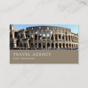 The Roman Colosseum, Rome, Travel Agent Business Card