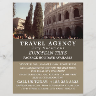 The Roman Colosseum, Travel Agency Advert Flyer