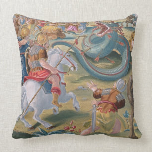 The Roman Consul Atilius Subdues the African Serpe Throw Pillow