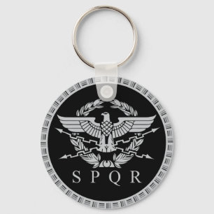 The Roman Empire Emblem Button Keychain. Keychain