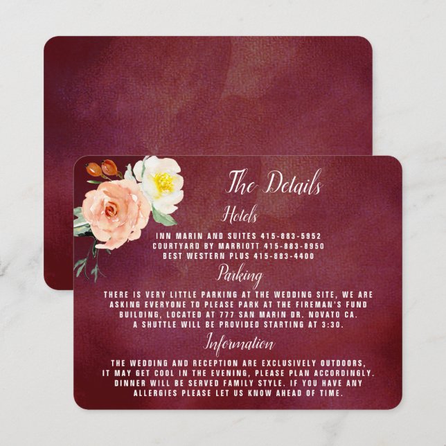 The Romance In Bloom Wedding Collection Invitation (Front/Back)