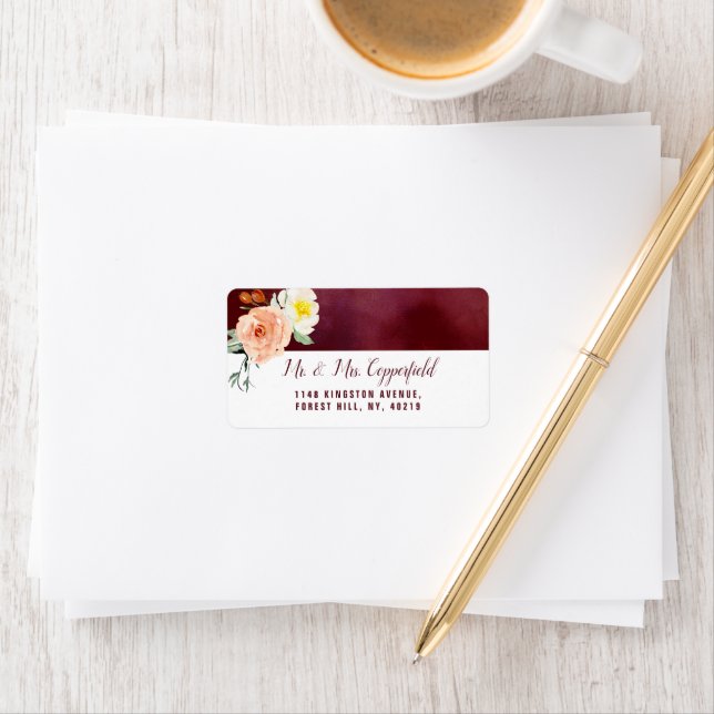 The Romance In Bloom Wedding Collection Label (Insitu)