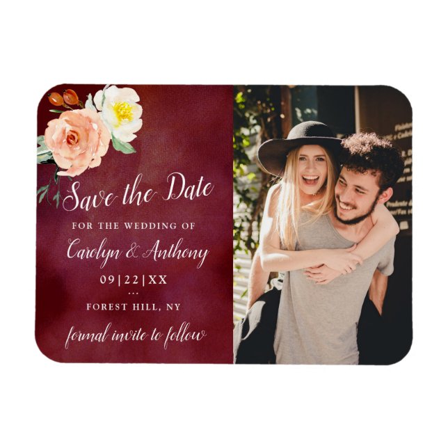 The Romance In Bloom Wedding Collection Magnet (Horizontal)