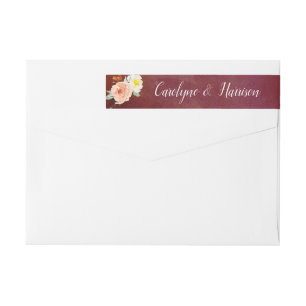 The Romance In Bloom Wedding Collection Wrap Around Label