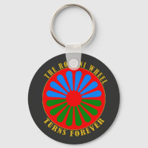 The Romani Wheel Turns Forever Keychain