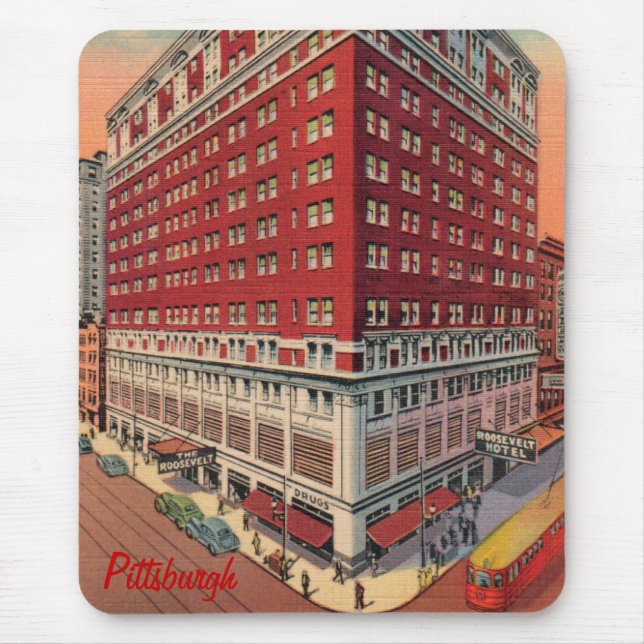 The Roosevelt Hotel Vintage Mousepad (Front)