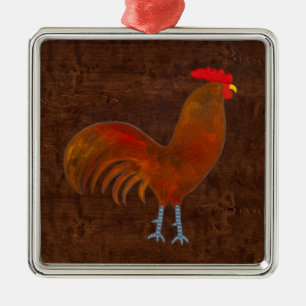 The Rooster 2009 Metal Ornament