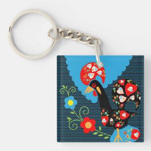 The Rooster of Portugal  Keychain