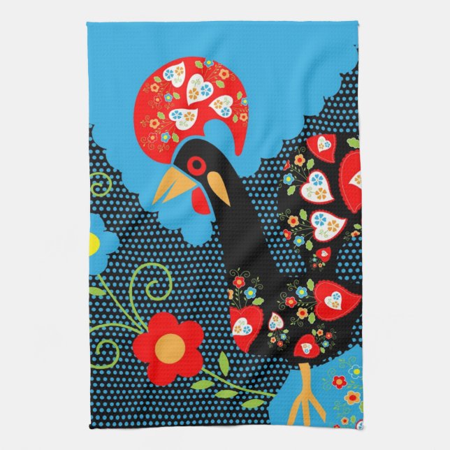 The Rooster of Portugal  Kitchen Towel (Vertical)