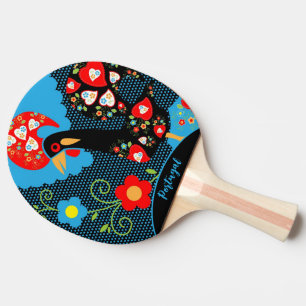 The Rooster of Portugal   Ping Pong Paddle