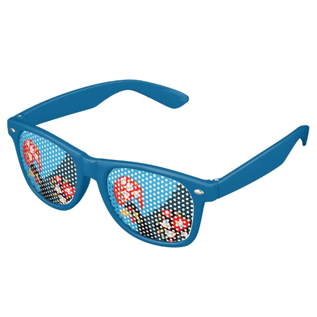 The Rooster of Portugal Retro Sunglasses (Angled)