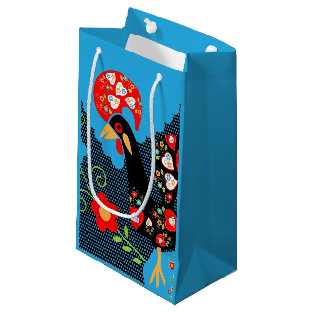 The Rooster of Portugal  Small Gift Bag (Front Angled)