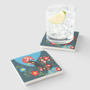 The Rooster of Portugal    Stone Coaster