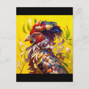 the rooster postkarte postcard