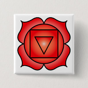 The Root Chakra 2 Inch Square Button