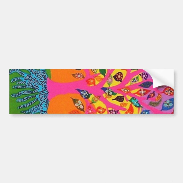 The Root Of Knowledge - Tree Of Life Bumper Sticker (Front)
