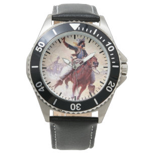 The Roping 1914 Range Cowboy William R Leigh  Watch