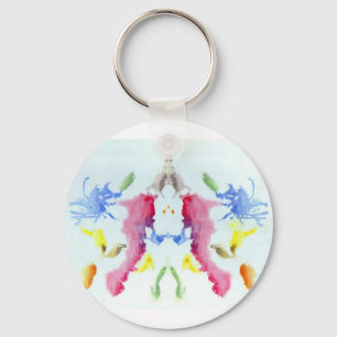 The Rorschach Test Ink Blots Plate 10 Crab Lobster Keychain