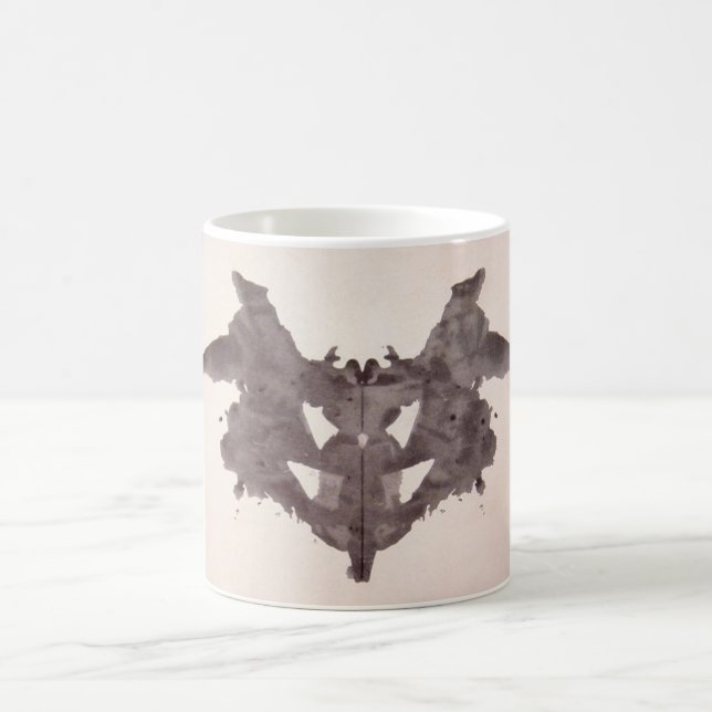The Rorschach Test Ink Blots Plate 1 Bat, Moth Coffee Mug (Center)