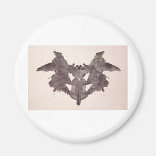 The Rorschach Test Ink Blots Plate 1 Bat, Moth Magnet