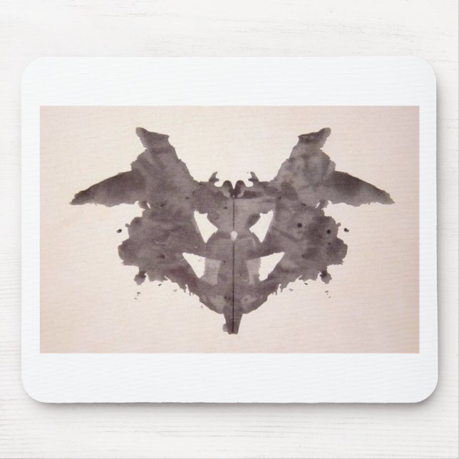 The Rorschach Test Ink Blots Plate 1 Bat, Moth Mouse Pad (Front)