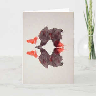 The Rorschach Test Ink Blots Plate 2 Two Humans Card