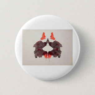 The Rorschach Test Ink Blots Plate 2 Two Humans Inch Round Button