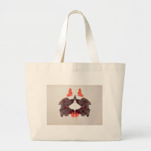 The Rorschach Test Ink Blots Plate 2 Two Humans Large Tote Bag