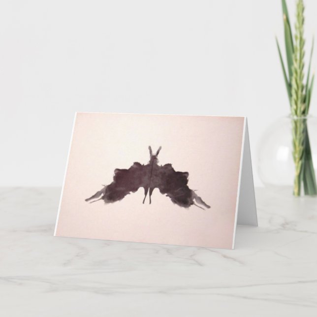 The Rorschach Test Ink Blots Plate 5 Bat Moth Card (Front)