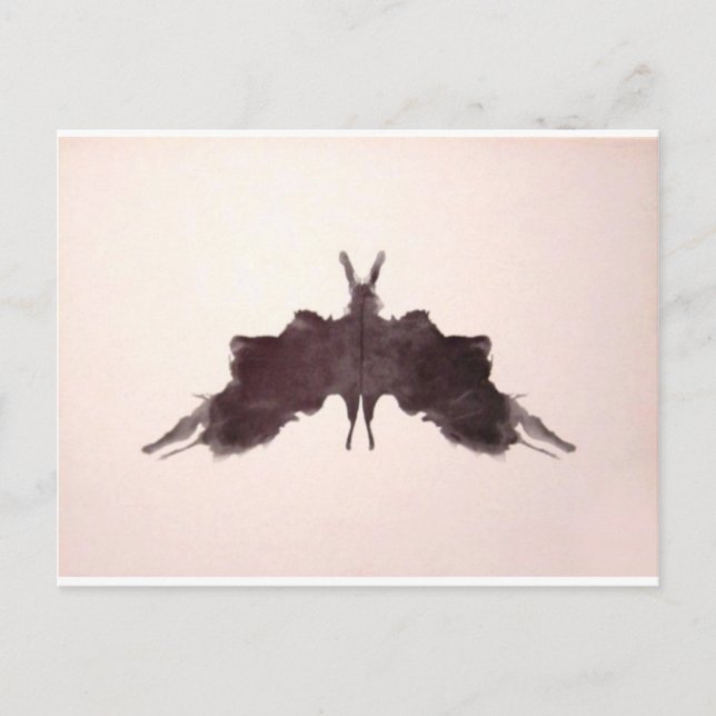 The Rorschach Test Ink Blots Plate 5 Bat Moth Postcard (Front)