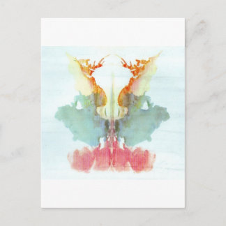 The Rorschach Test Ink Blots Plate 9 Human Postcard