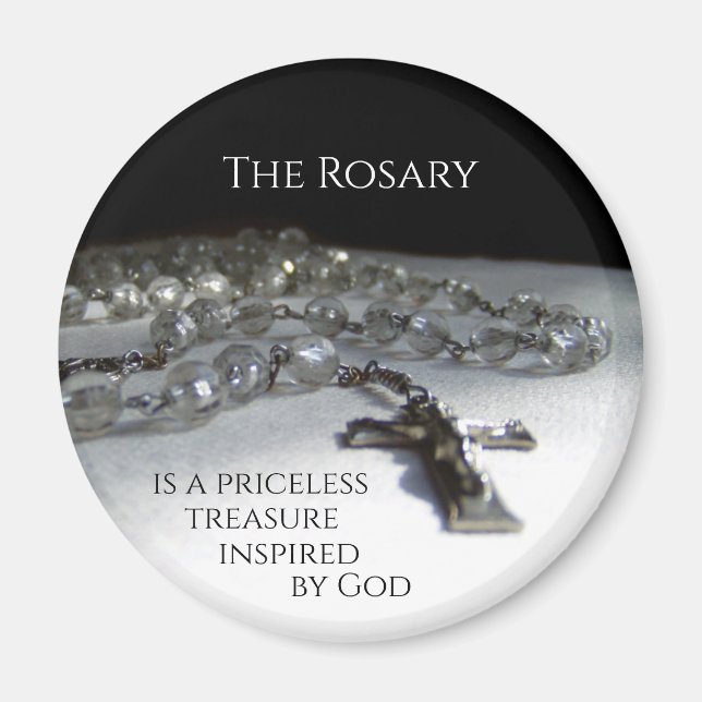 The Rosary, A Priceless Treasure Inspired by God Magnet (Front)