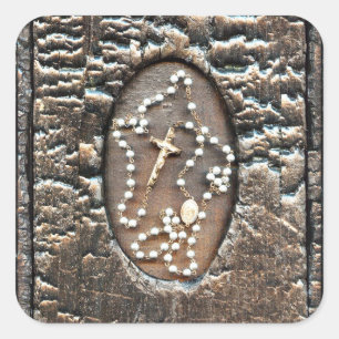 The Rosary Square Sticker