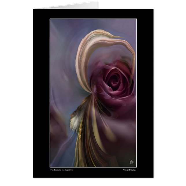 The Rose and the Headdress Card (Front)