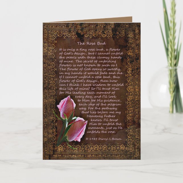 The Rose Bud Card (Front)