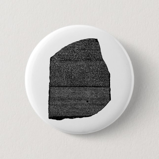 The Rosetta Stone Egyptian Granodiorite Stele 2 Inch Round Button (Front)