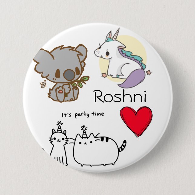 The Roshni Random 3 Inch Round Button (Front)