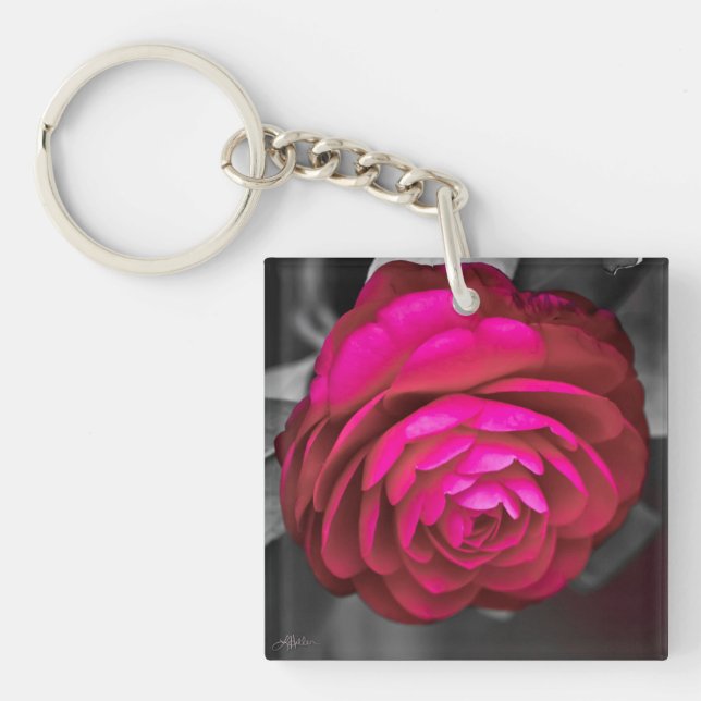 The Rosy Camellia  Keychain (Front)
