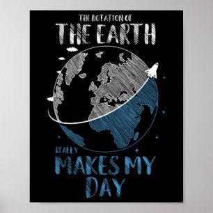 The Rotation Of The Earth Really Makes My Day Plan Poster