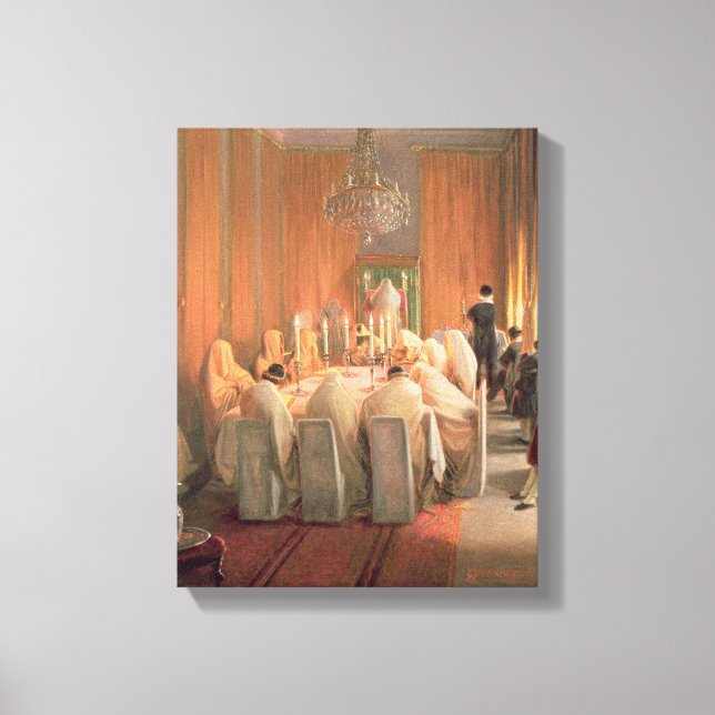 The Rothschild Family at Prayer Canvas Print (Front)