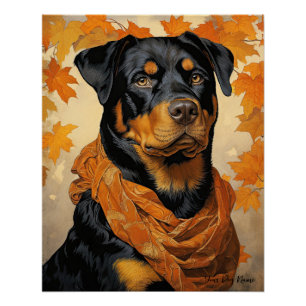 The Rottweiler Dog 001 - Odessa Leyendecker Poster