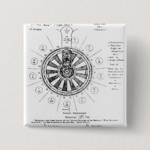 The Round Table of King Arthur 2 Inch Square Button
