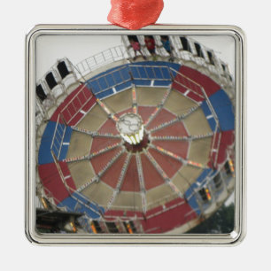 The Roundup Amusment Park Ride Metal Ornament