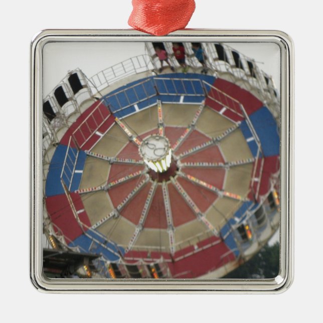 The Roundup Amusment Park Ride Metal Ornament (Front)