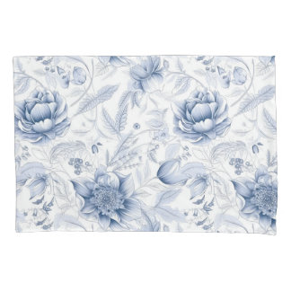 The Royal Blue Porcelain Floral Pattern Vol.1 Thro Pillowcase