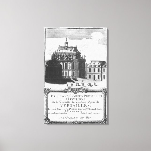 The Royal Chapel, illustration from 'Les Plans Canvas Print (Front)