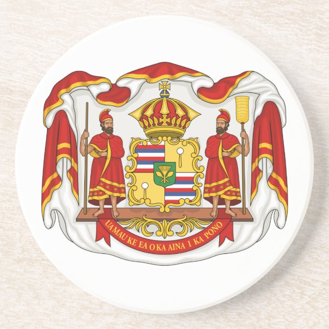 The Royal Coat of Arms of the Kingdom of Hawaii Coaster (Front)
