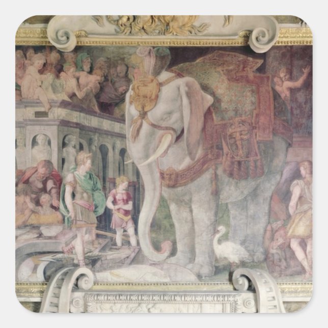 The Royal Elephant Square Sticker (Front)