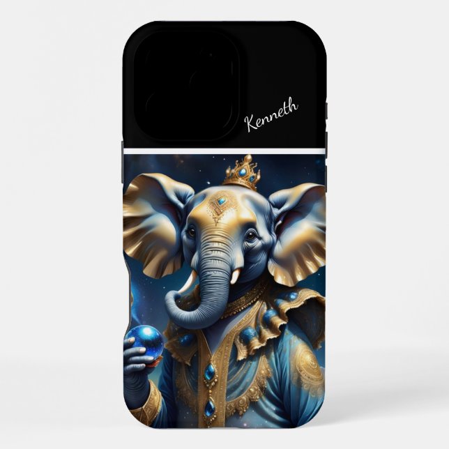 The Royal Elephant's Celestial Sphere iPhone Case (Back)